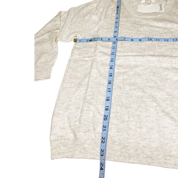 Splendid Rosalla Crewneck Sweater in Heather Oatmeal - Picture 5 of 8